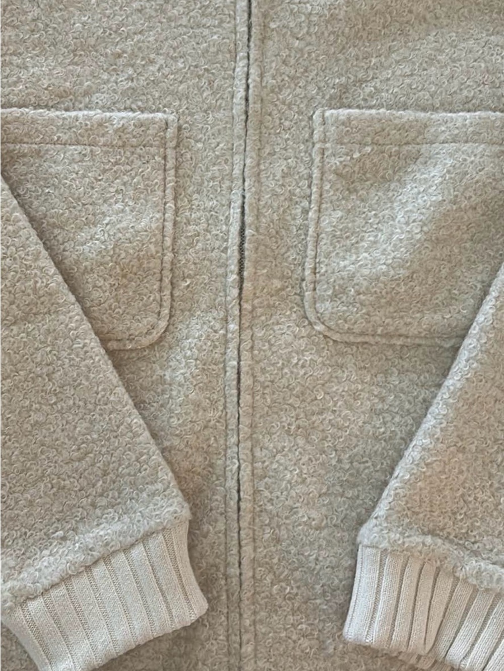 Z Supply Women’s Cream Sherpa Zip Jacket - Picture 2 of 11